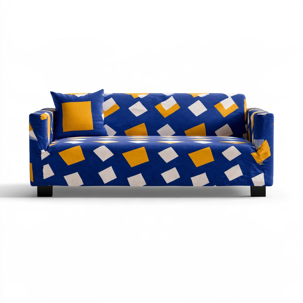 Housse extensible pour siège aux lignes épurées, coloris bleu