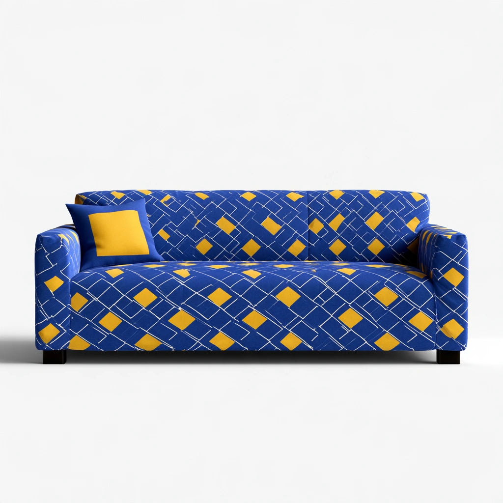 Housse extensible pour siège aux lignes épurées, coloris bleu