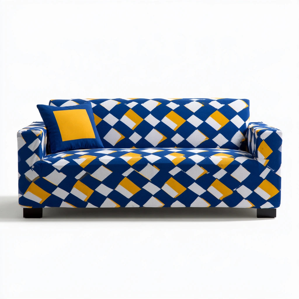 Housse extensible pour siège aux lignes épurées, coloris bleu