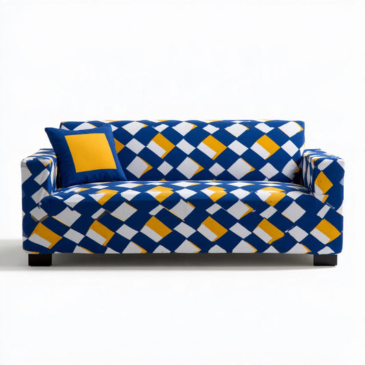 Housse extensible pour siège aux lignes épurées, coloris bleu
