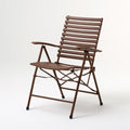 Chaise pliante aux lignes épurées, coloris brun