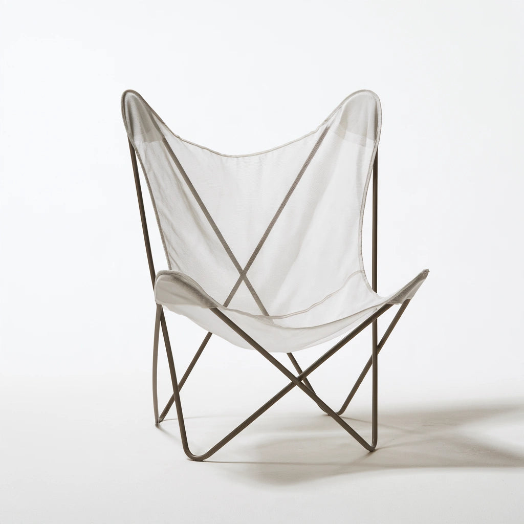 Fauteuil papillon en maille respirante, coloris blanc