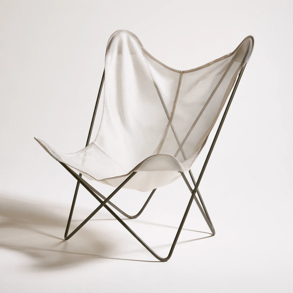 Fauteuil papillon en maille respirante, coloris blanc