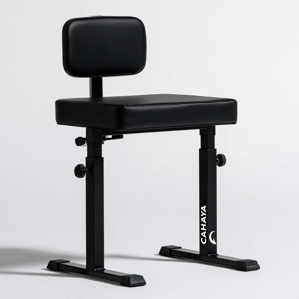 Banc décoratif aux lignes épurées réglable, coloris noir