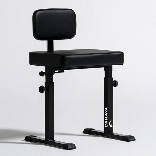 Banc décoratif aux lignes épurées réglable, coloris noir