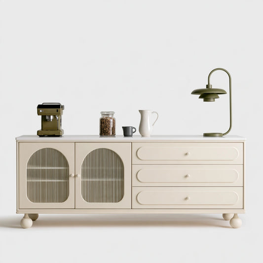 Buffet de rangement aux lignes épurées, coloris crème