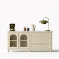 Buffet de rangement aux lignes épurées, coloris crème